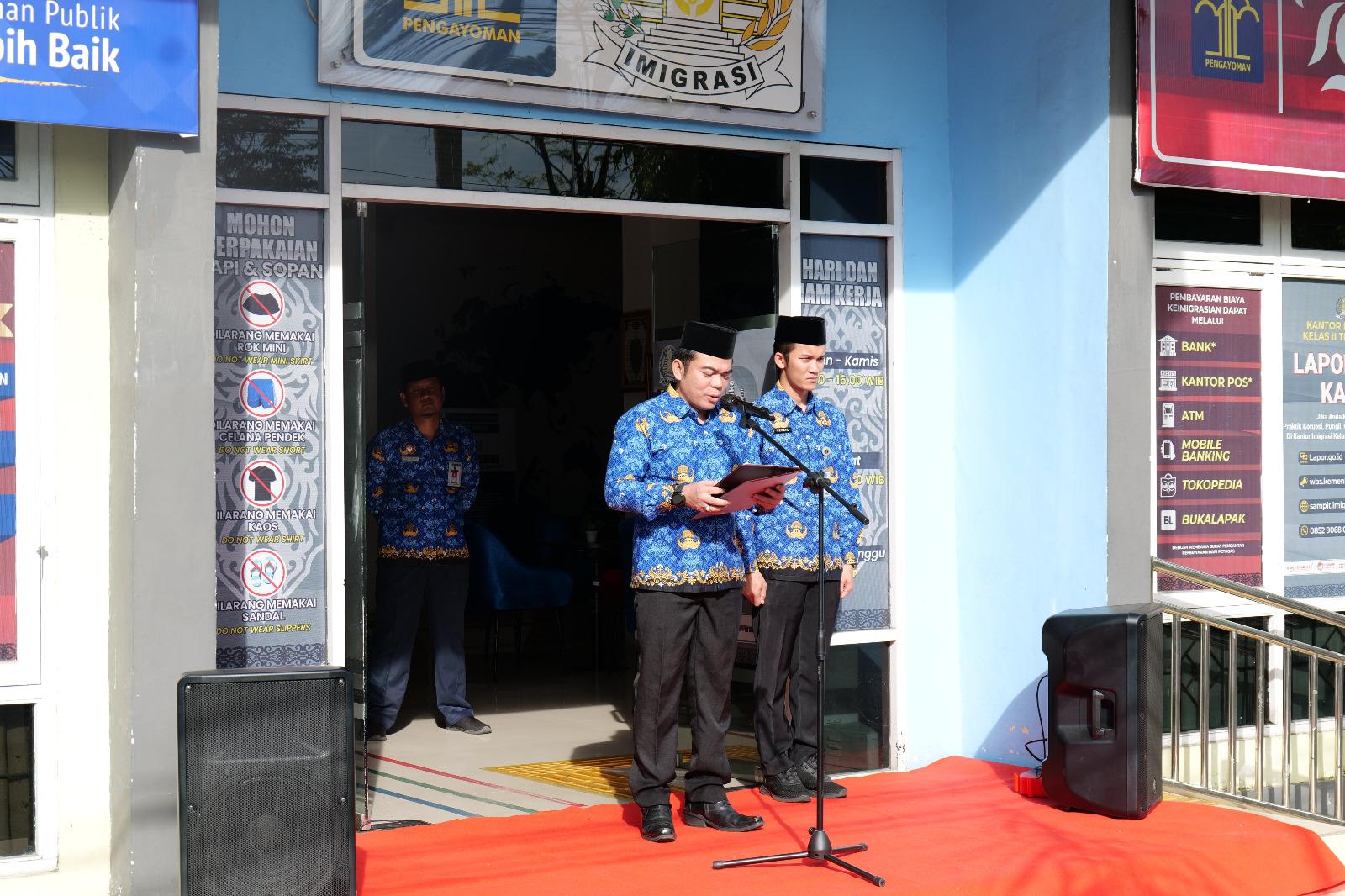 Imigrasi Sampit Gelar Upacara Memperingati Hari Bela Negara ke-76 dengan Semangat Kebangsaan