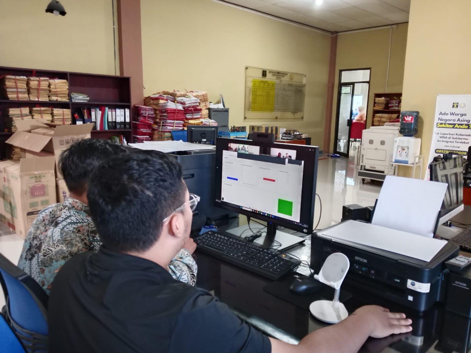 Imigrasi Sampit Ikuti Zoom Sosialisasi Aplikasi Helpdesk Layanan Pengaduan TIK