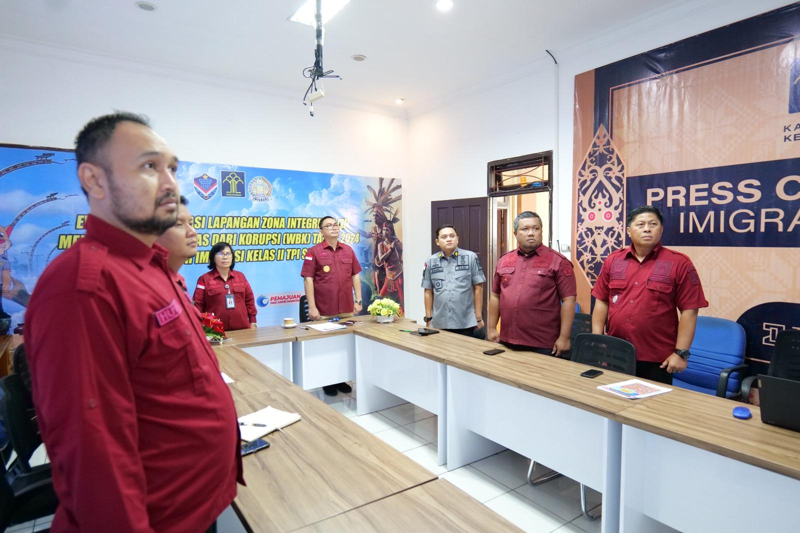 Imigrasi Sampit Ikuti Pelantikan Pengambilan Sumpah Jabatan Pimpinan Tinggi Madya di Kemenimipas Secara Virtual